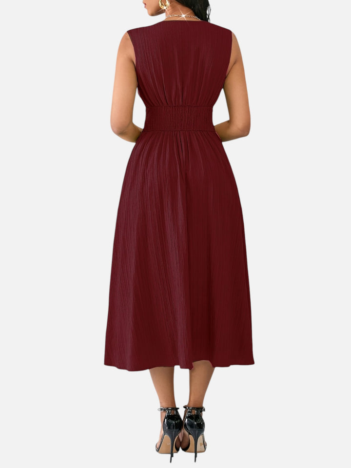 Midi Dress Women Sleeveless Summer Casual Vacation Outfit
