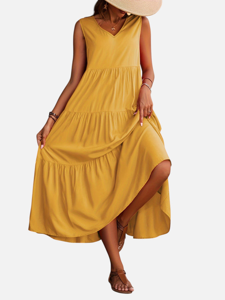 Women's V-Neck Maxi Dress Loose Fit Formal Evening Wear