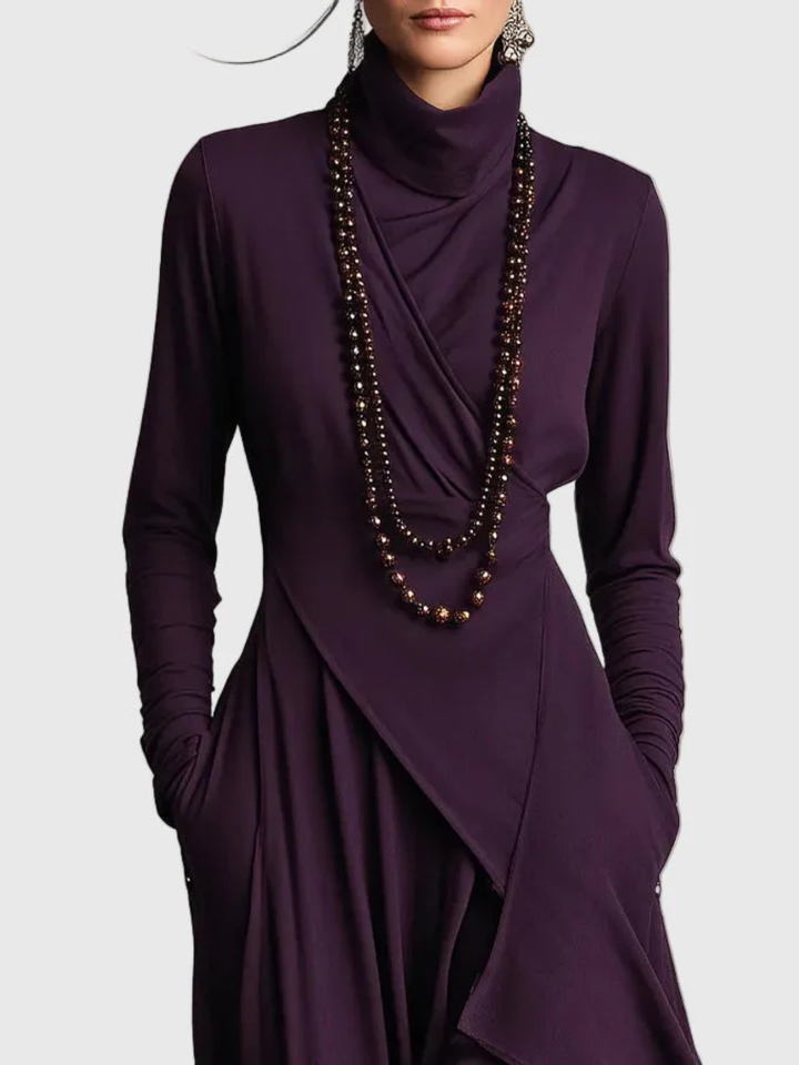 Women’s Pleated Maxi Dress Violet Wedding Guest Outfit