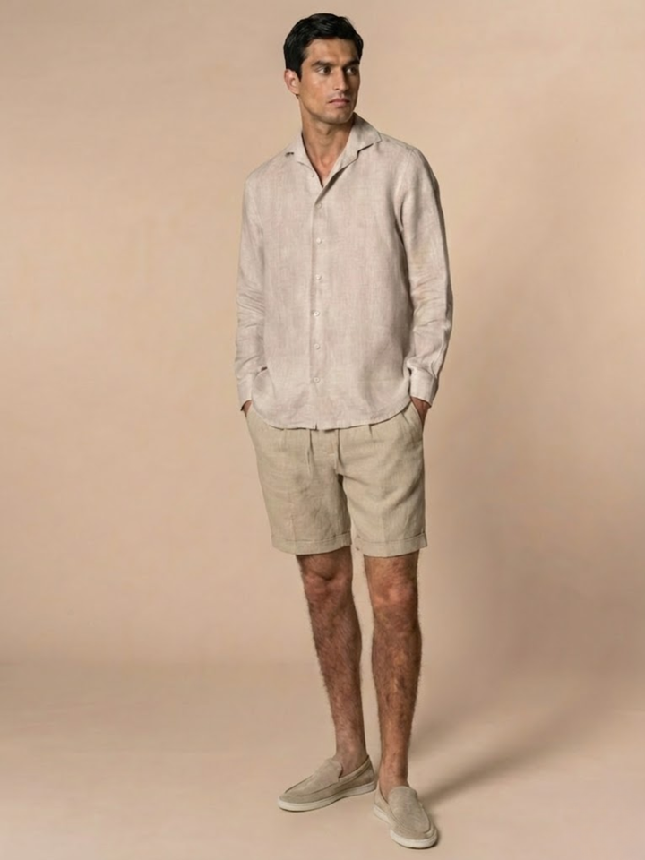 Men’s Linen Shorts for Summer Breathable Lightweight Comfort