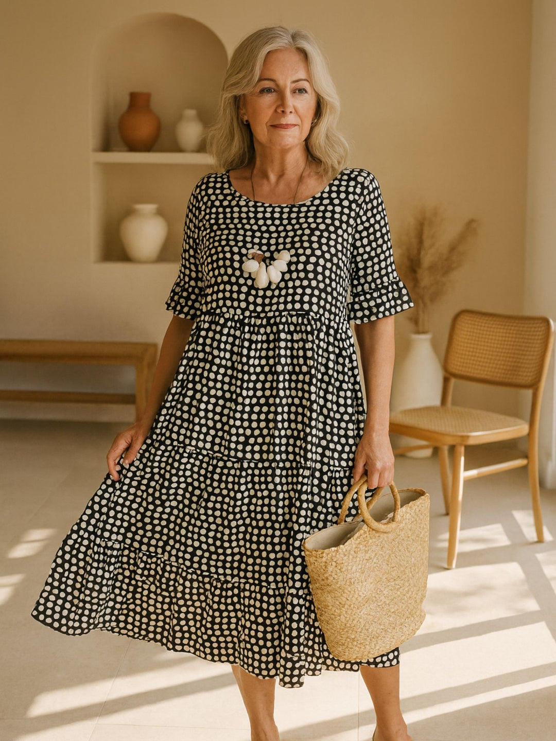 Elegant Midi Dress for Everyday Comfort and Timeless Style