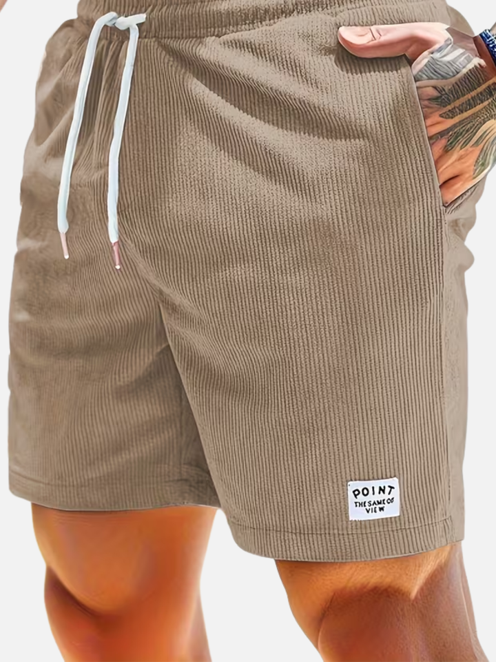 Men's corduroy shorts drawstring waist summer casual fit