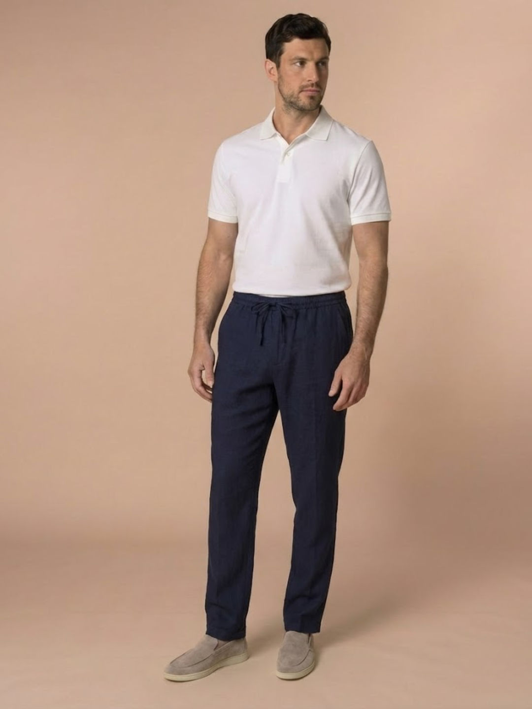 Men’s Lightweight Linen Pants Relaxed Summer Trousers