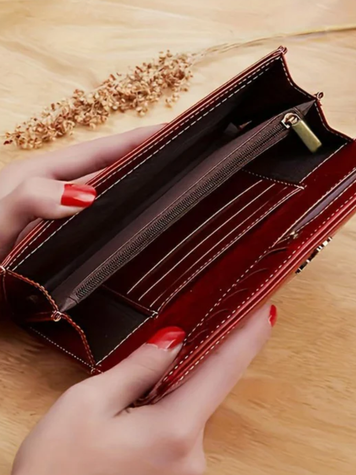 Wallet Women’s Leather Slim Bifold Compact Card Holder