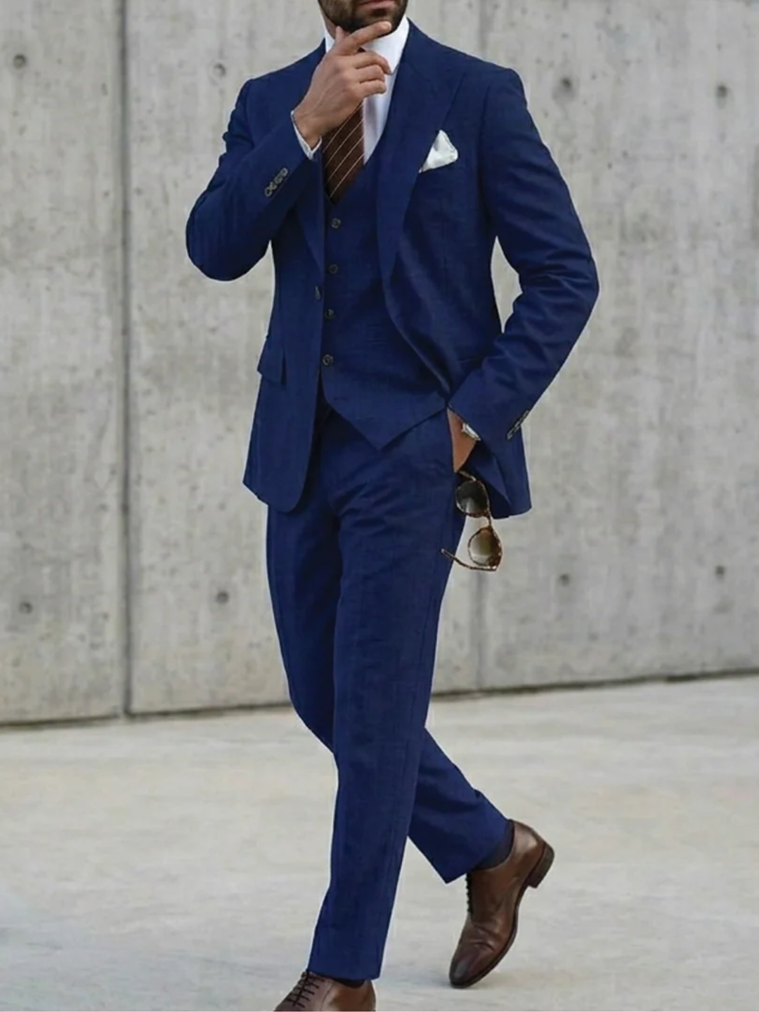 Men's 3 piece suit for wedding slim fit formal suit set