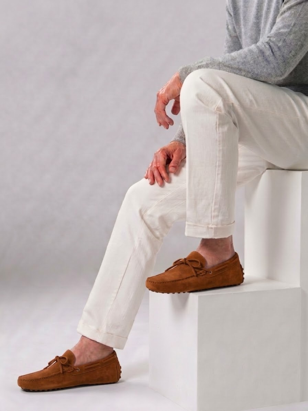 Men’s Suede Driving Shoes Soft Sole Comfortable Slip-On