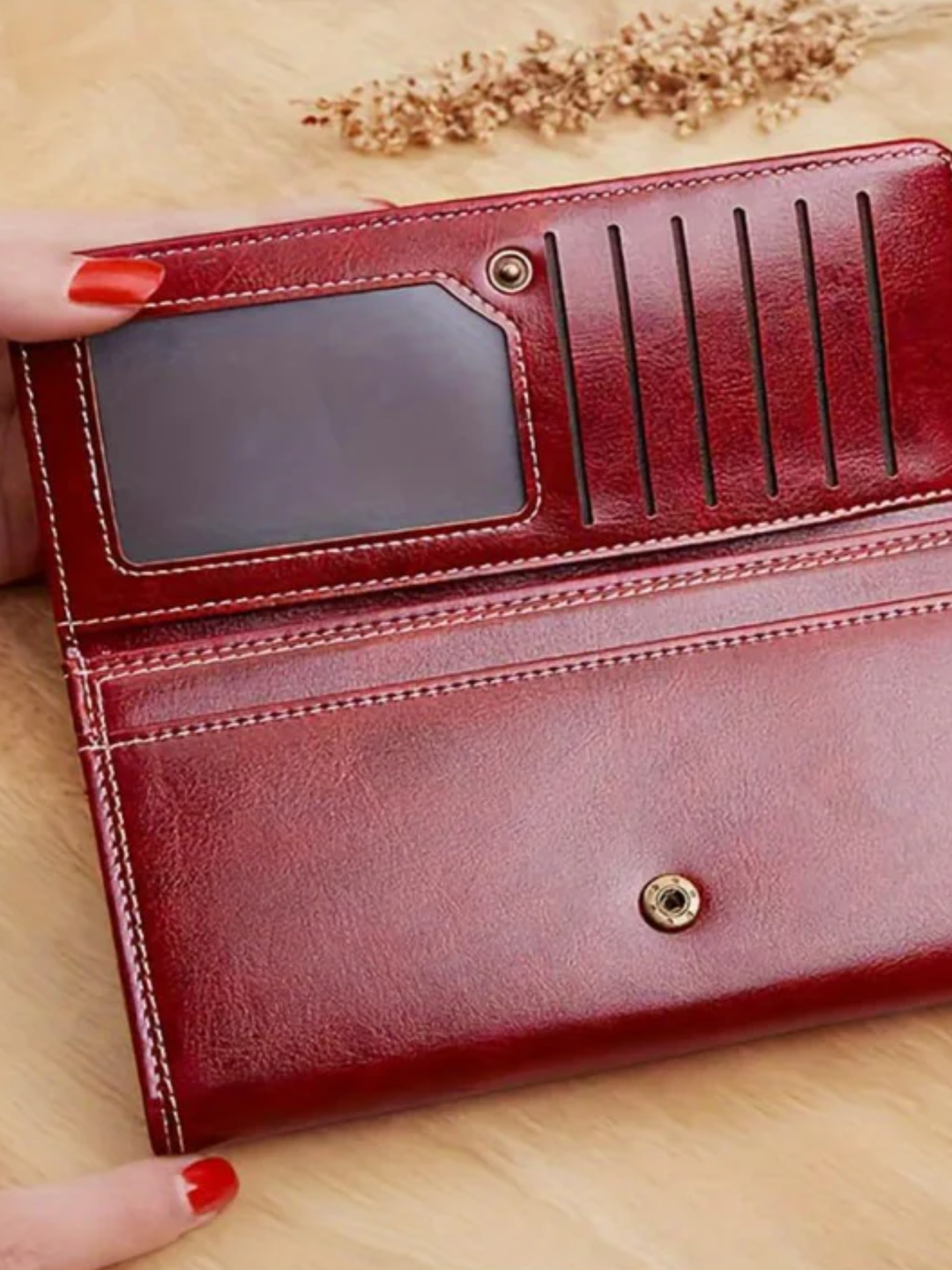 Wallet Women’s Leather Slim Bifold Compact Card Holder