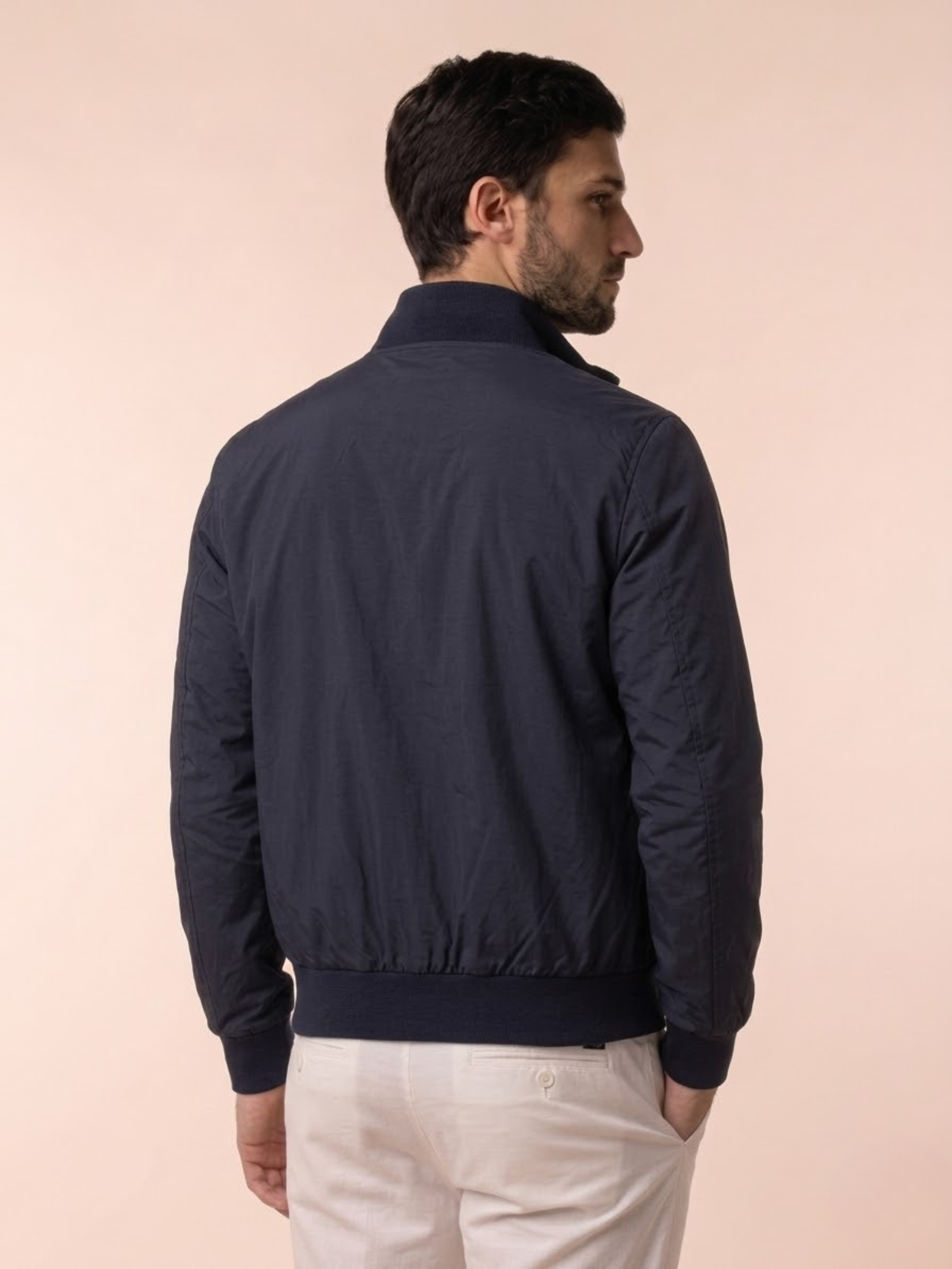 Men's Lightweight Summer Bomber Jacket Casual Cotton Zip Front