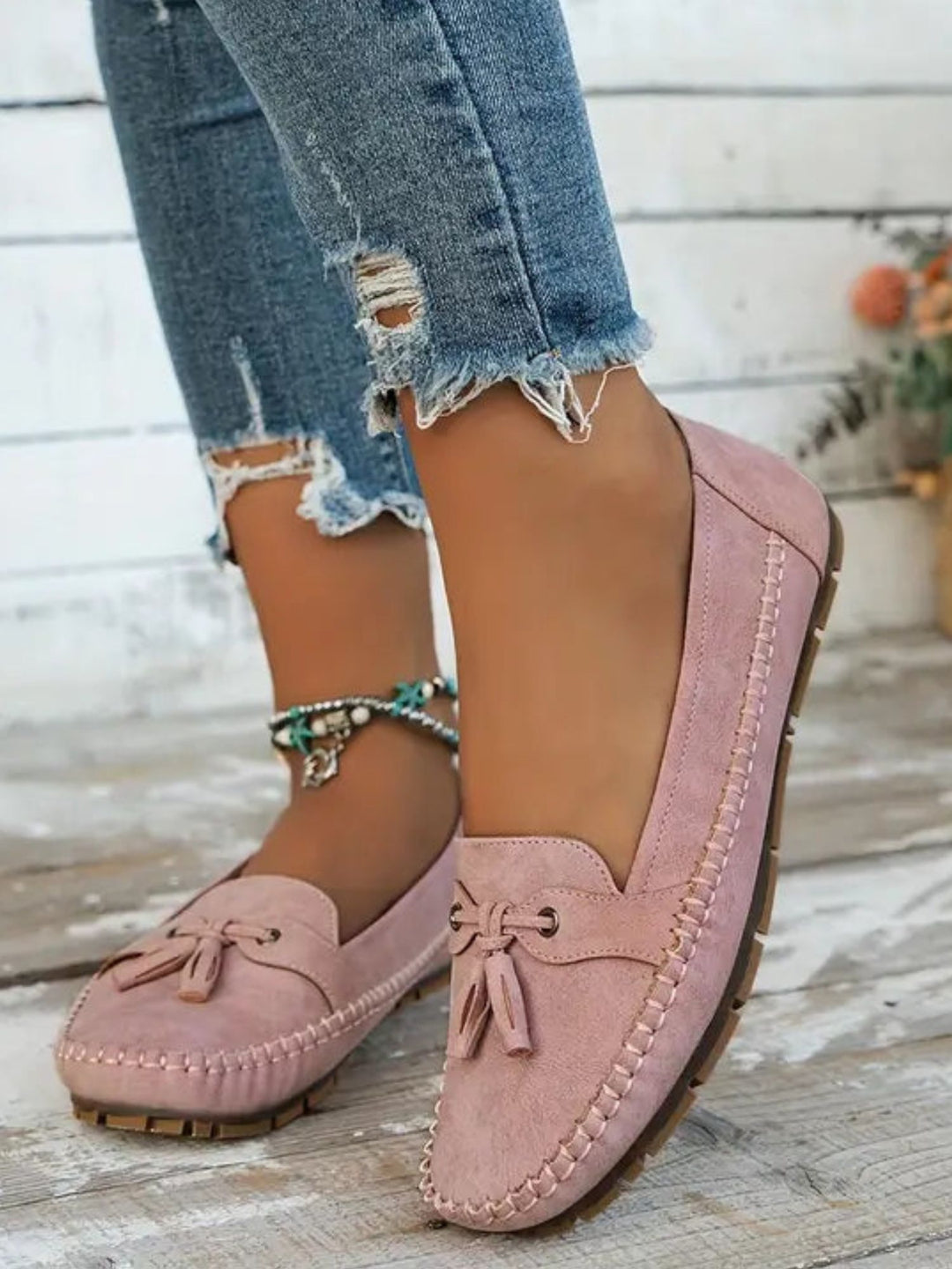 Women’s Vegan Leather Loafers Cushioned Support Work Casual Wear