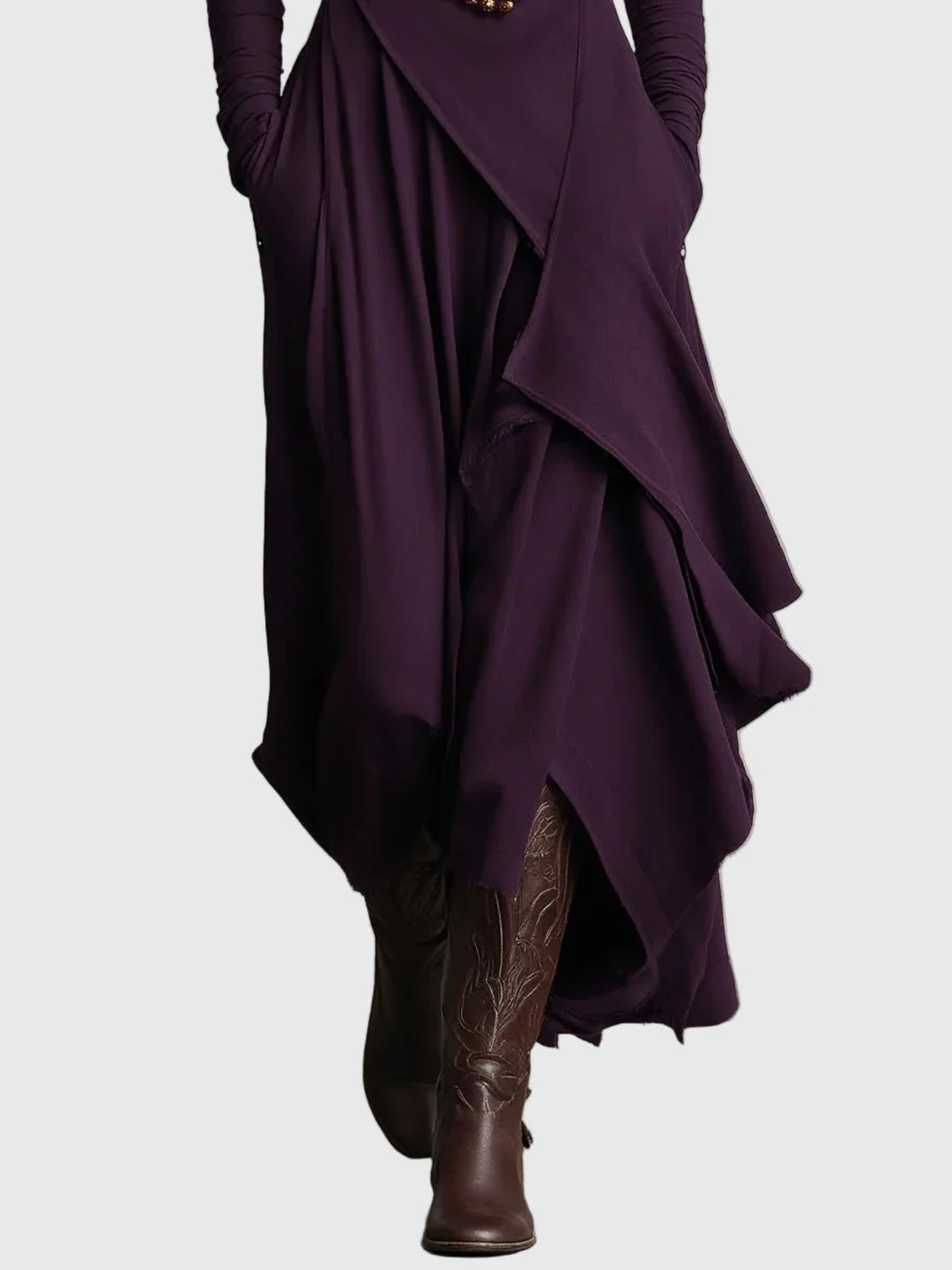 Women’s Pleated Maxi Dress Violet Wedding Guest Outfit