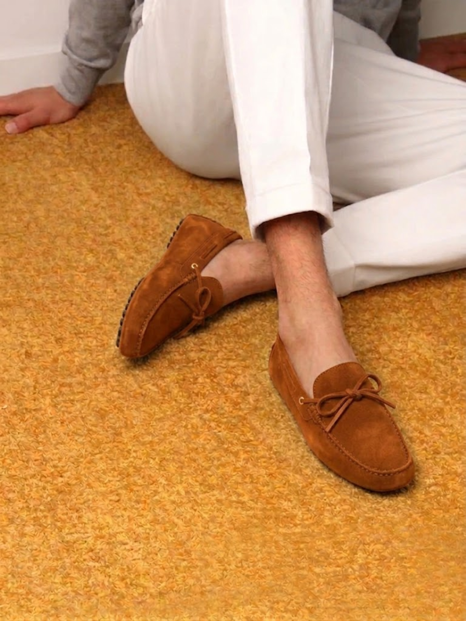 Men’s Suede Driving Shoes Soft Sole Comfortable Slip-On