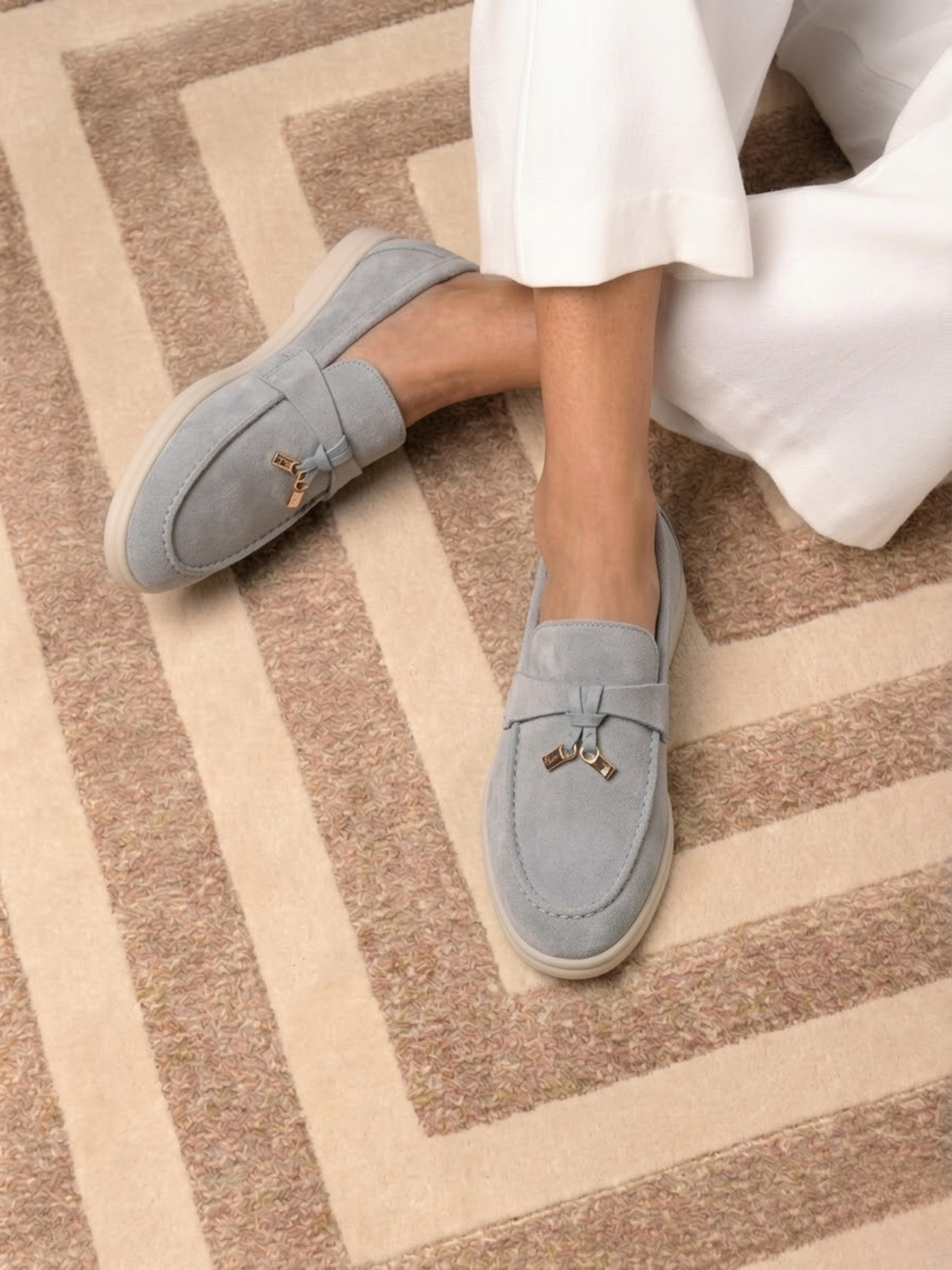 Women’s Suede Loafers Comfortable Slip-On Everyday Flats