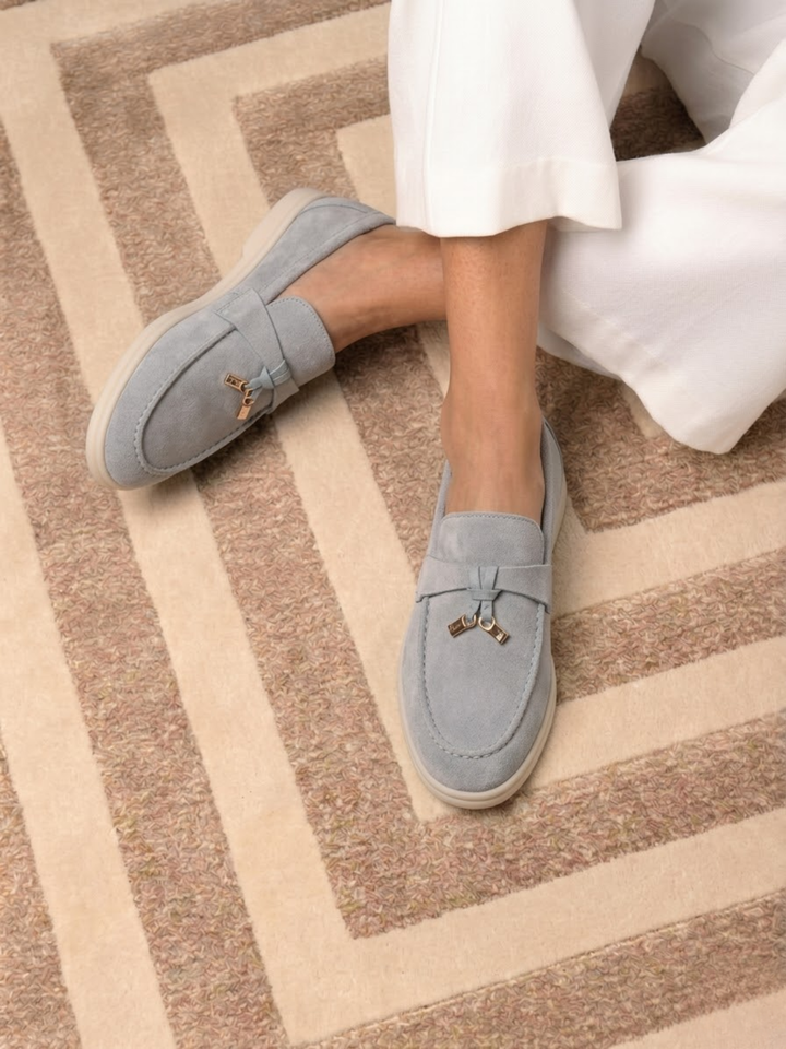 Women’s Suede Loafers Comfortable Slip-On Everyday Flats