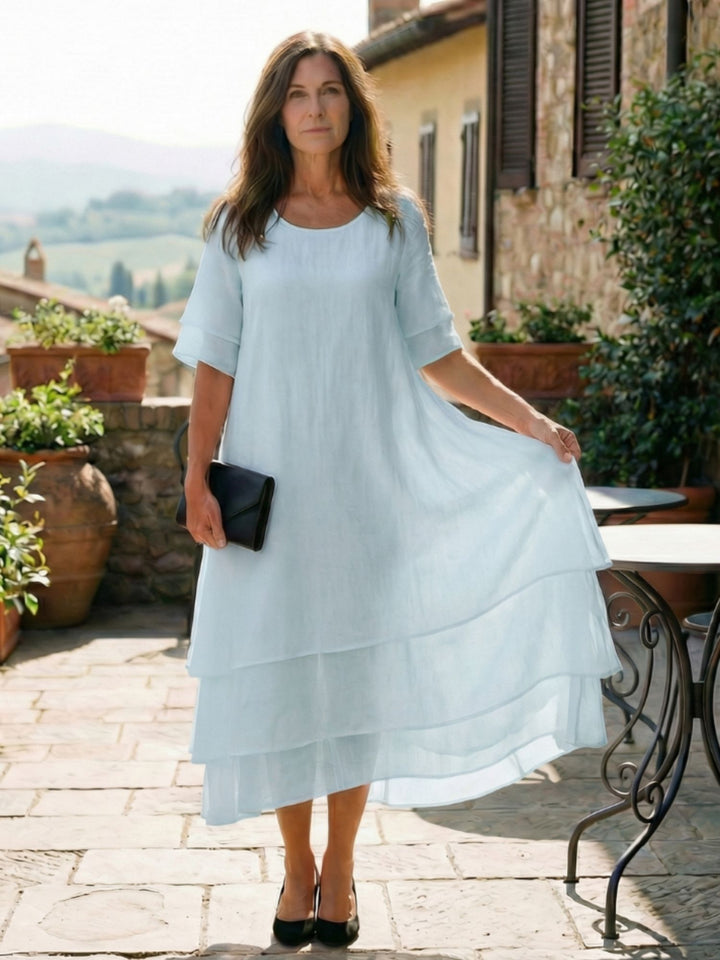 Women Soft Layered Dress Easy Wear Day to Evening Style
