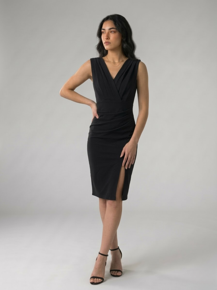 Women’s Formal Midi Dress Fitted Elegant Night Wear