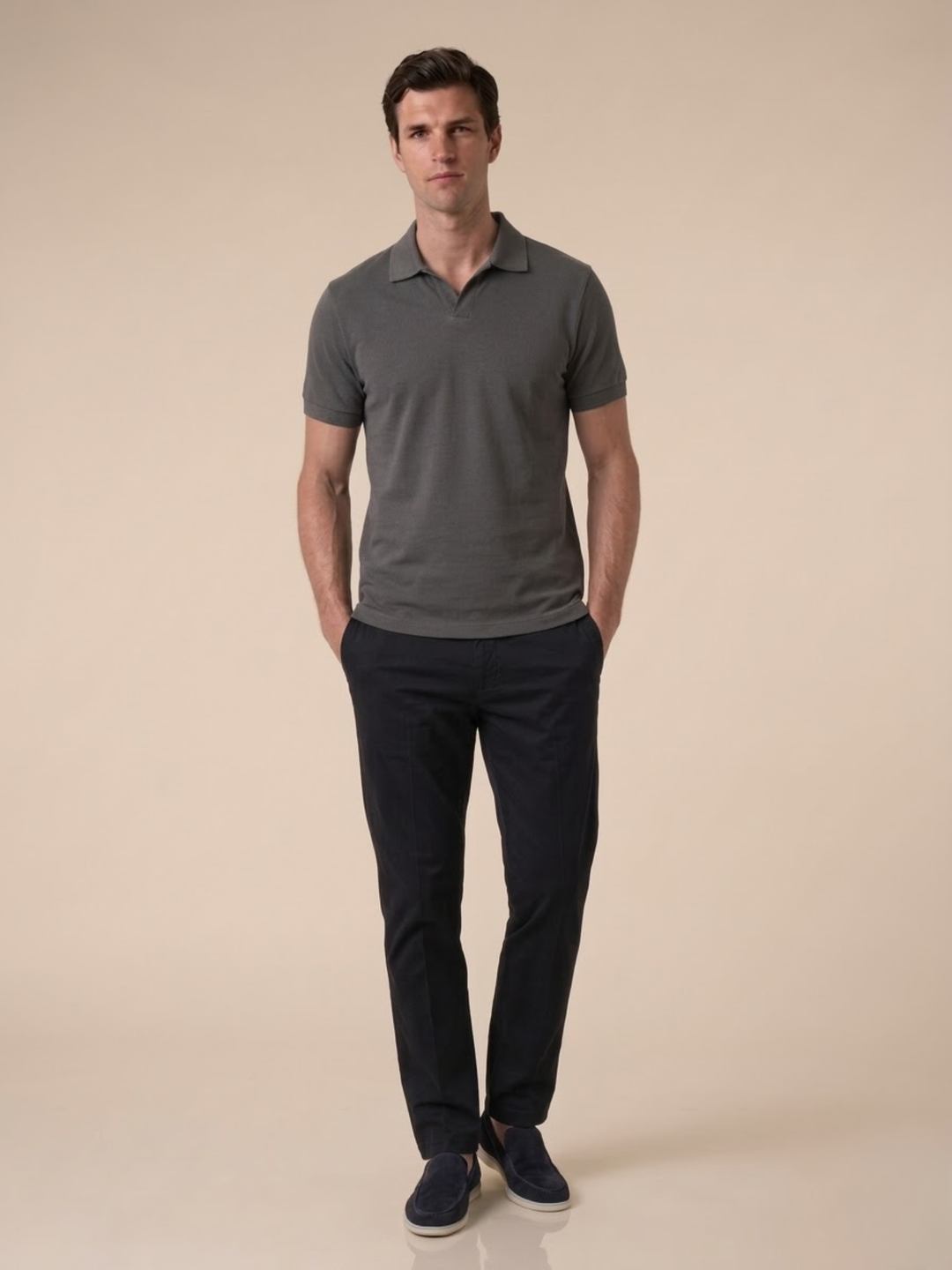Men’s Short Sleeve Polo Soft Knit Comfortable Casual Wear