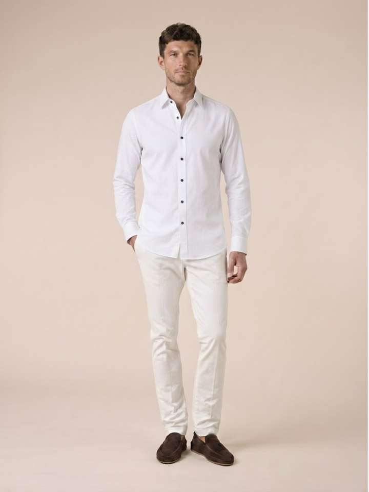 Men’s Premium Cotton Shirt Slim Fit Smart Casual Style