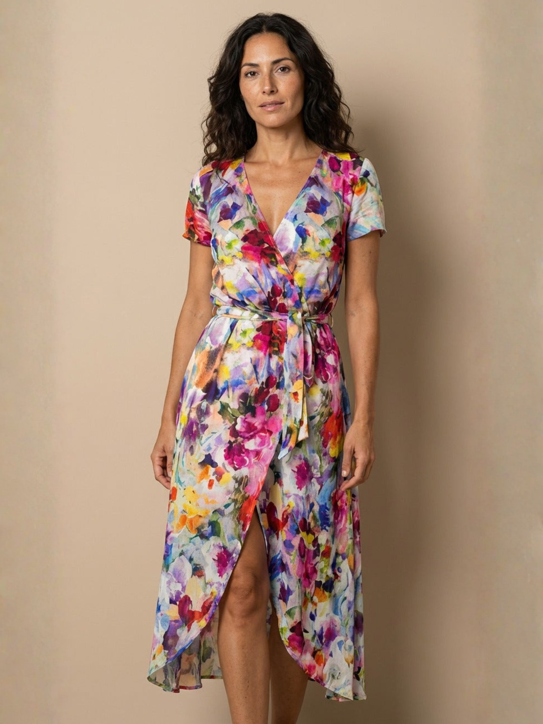 Wrap Dress Breathable Summer Outfit for Day to Evening Wear