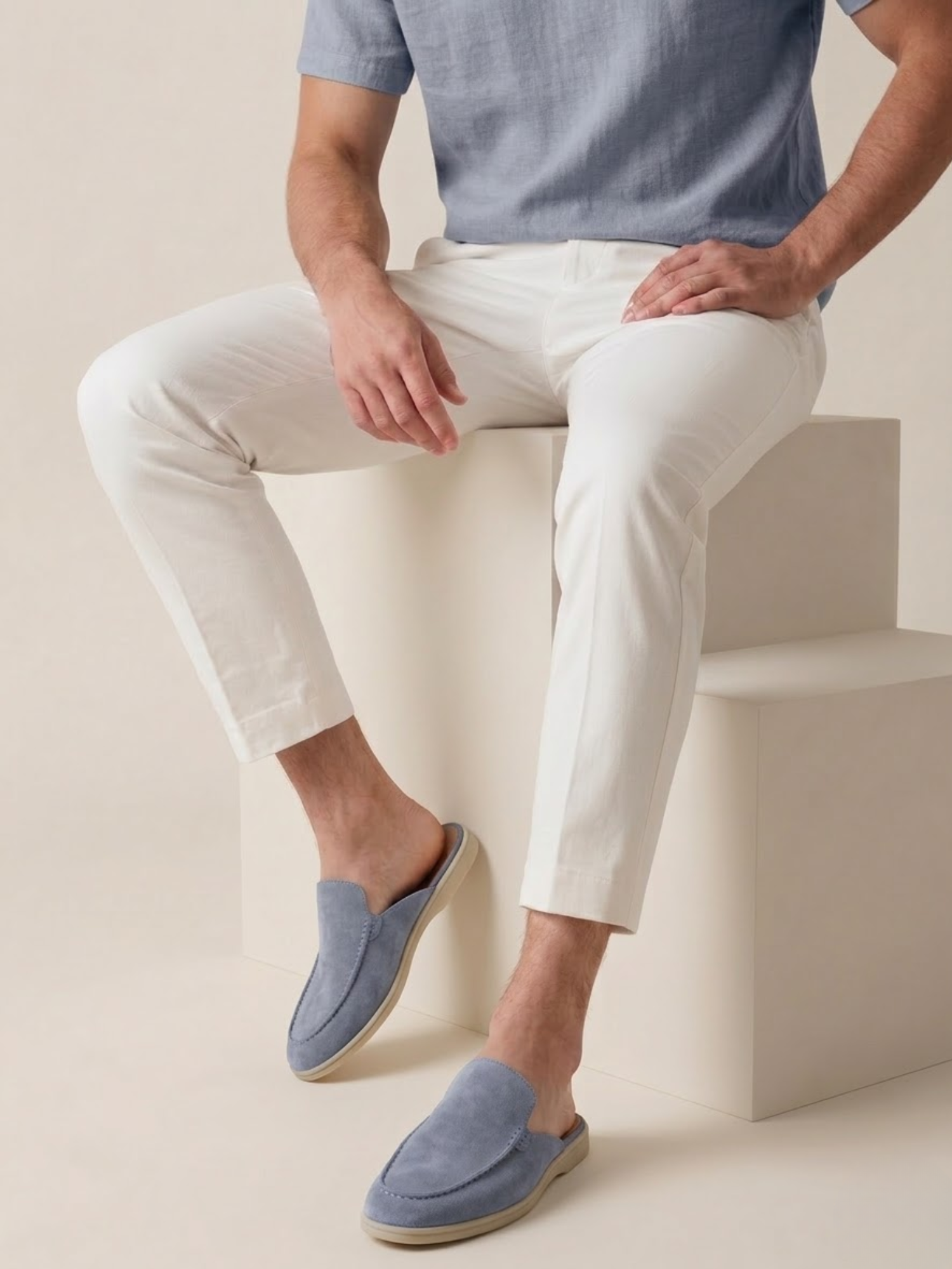 Men’s Slip-On Suede Mules – Premium Comfort Everyday Shoe