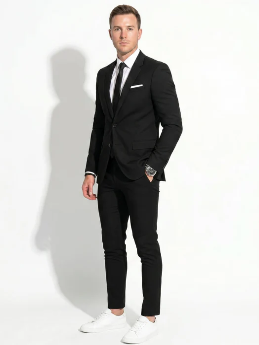 Men's slim fit wedding suit for groom modern tailored fit