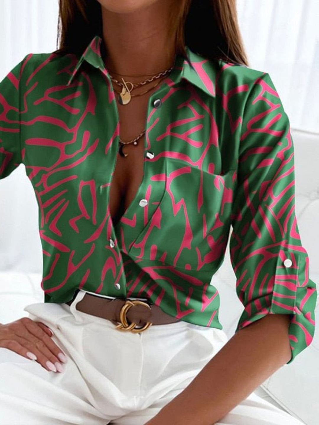 Blouse Timeless Button-Up Top for Casual or Office Wear