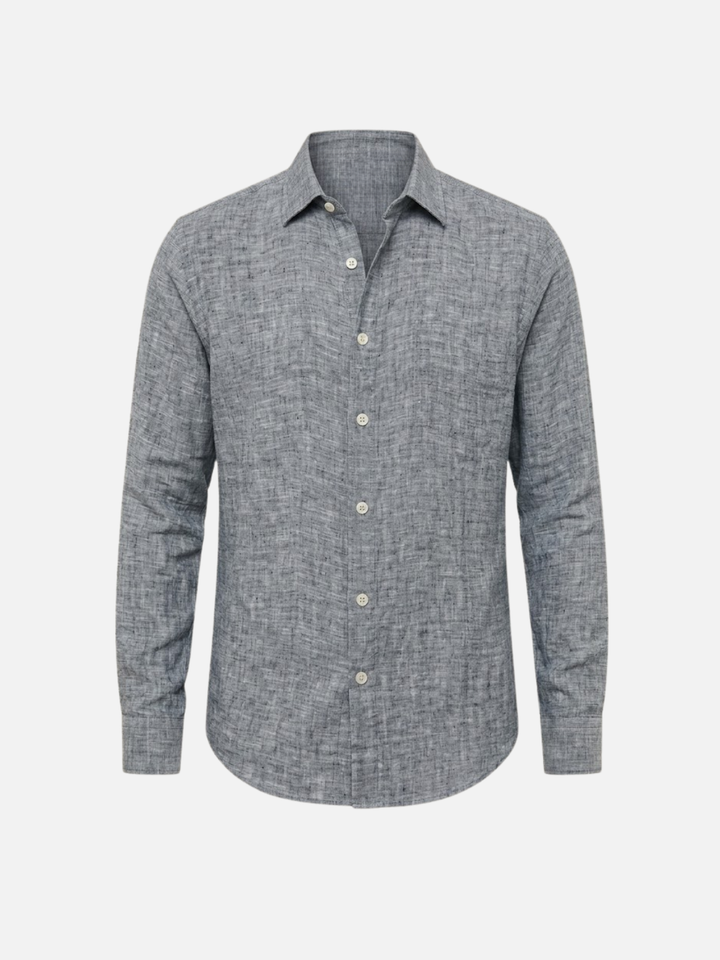 Men’s Linen Shirt Breathable Summer Button-Up Classic Fit