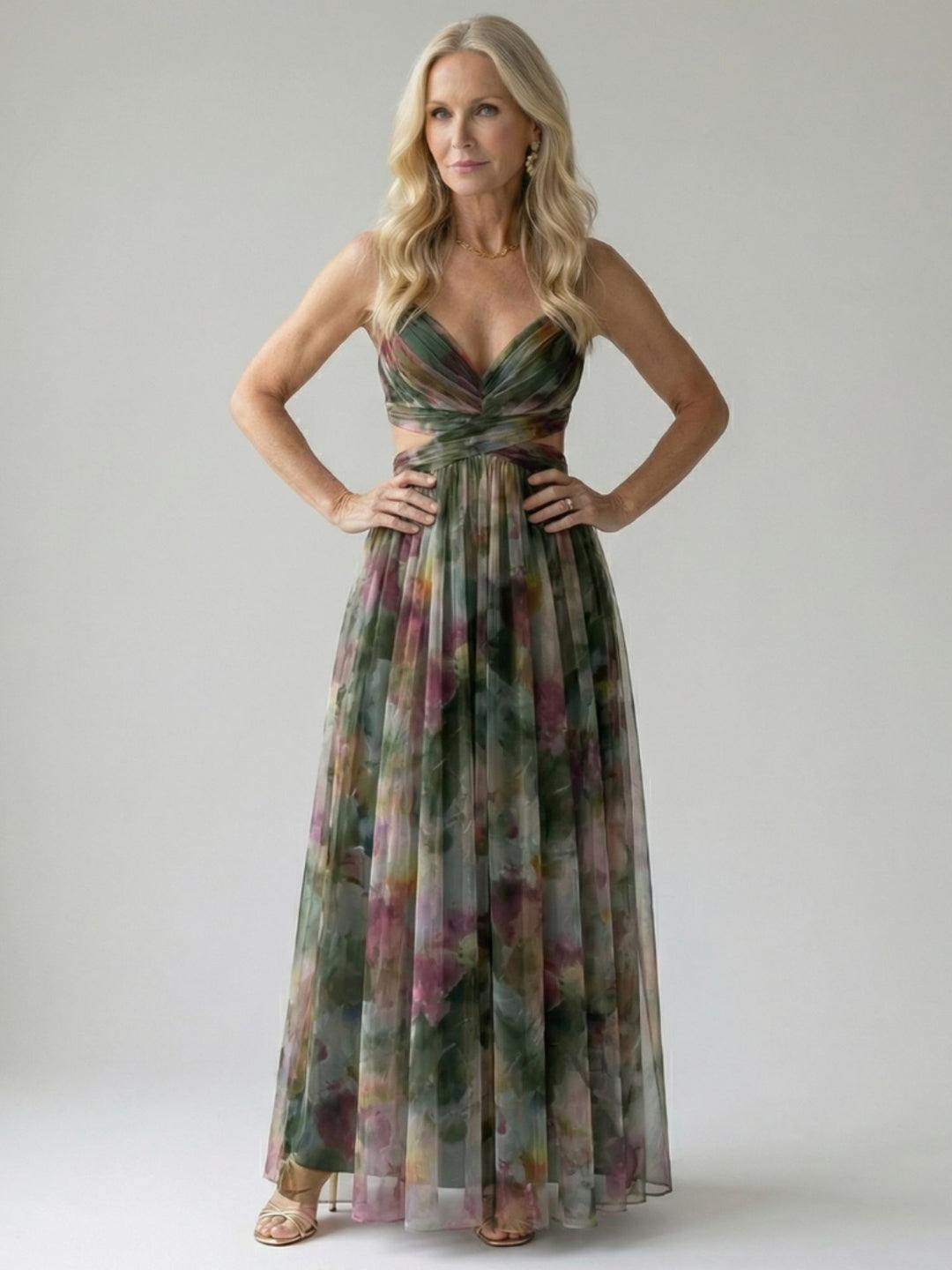 Sleeveless Wrap Dress Women Lightweight Elegant Casual Wear