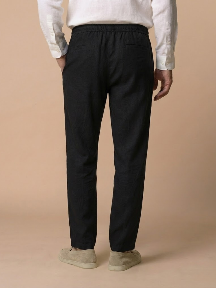 Men’s Lightweight Linen Pants Relaxed Summer Trousers