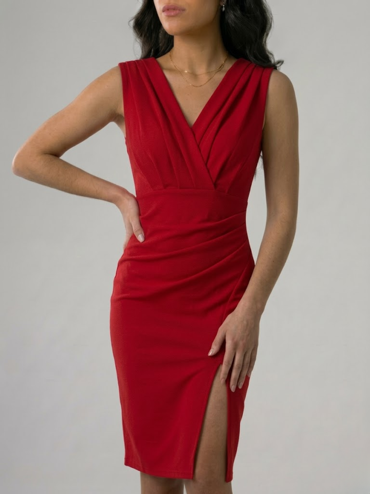 Women’s Formal Midi Dress Fitted Elegant Night Wear