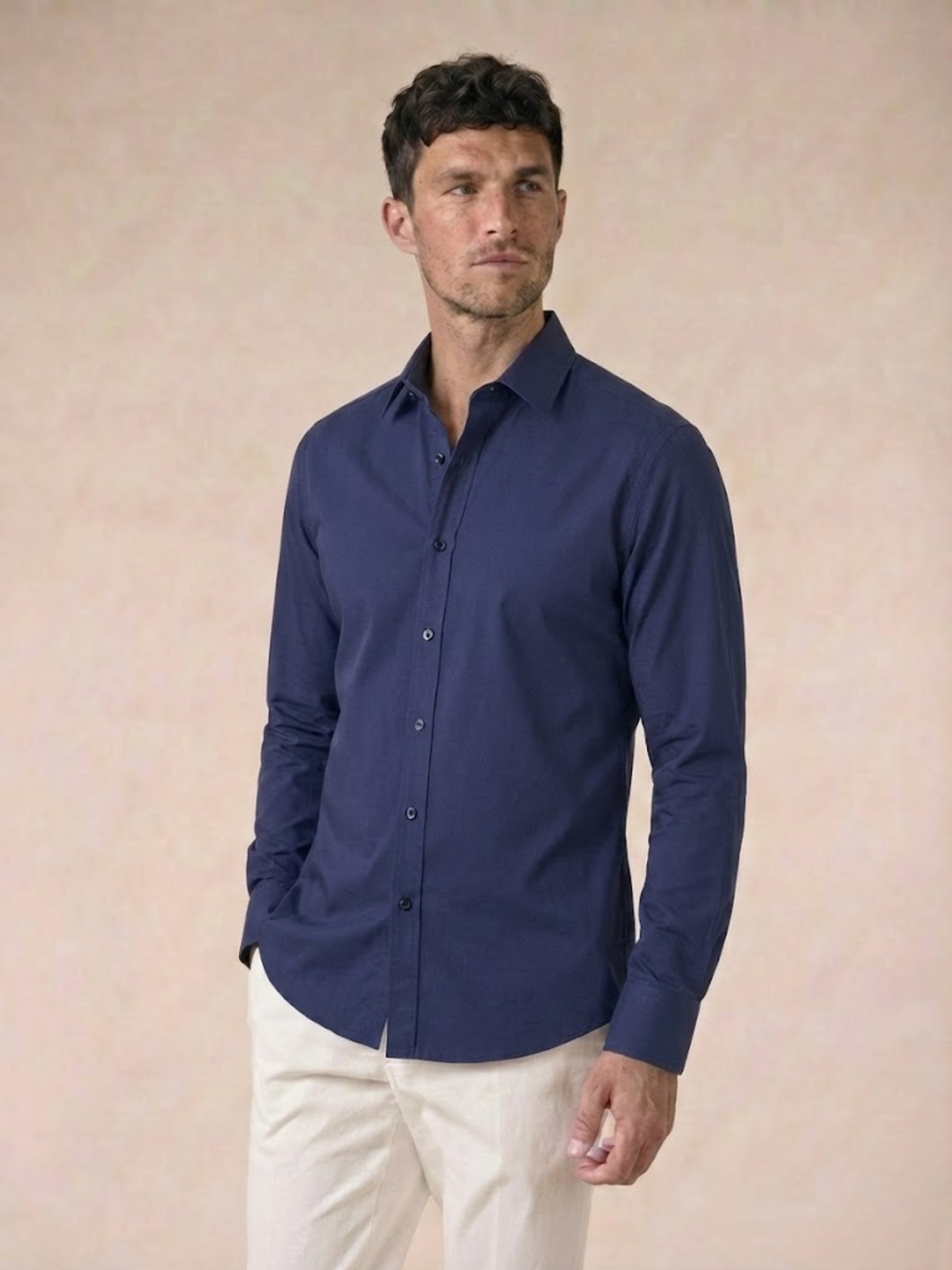 Men’s Premium Cotton Shirt Slim Fit Smart Casual Style