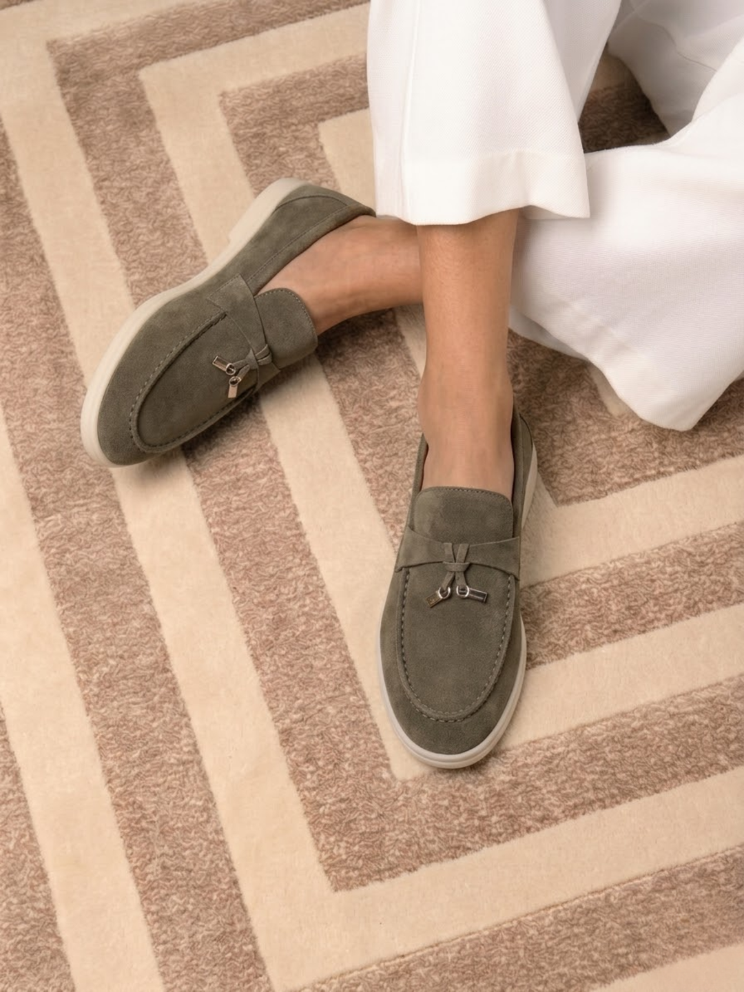 Women’s Suede Loafers Comfortable Slip-On Everyday Flats