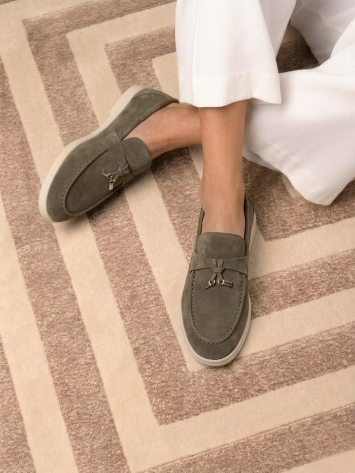 Women’s Suede Loafers Comfortable Slip-On Everyday Flats