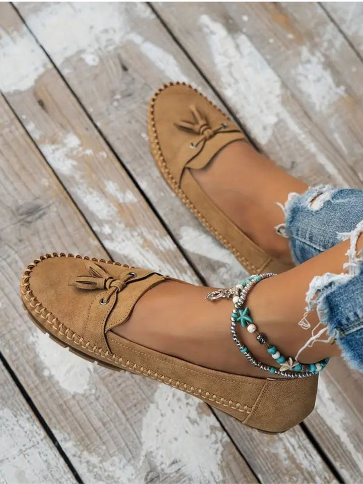 Women’s Vegan Leather Loafers Cushioned Support Work Casual Wear