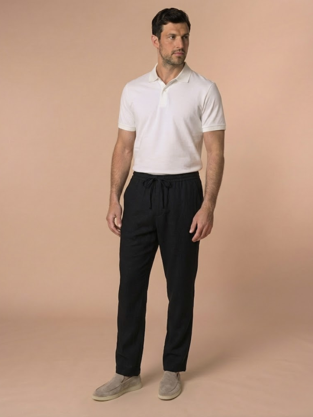 Men’s Lightweight Linen Pants Relaxed Summer Trousers