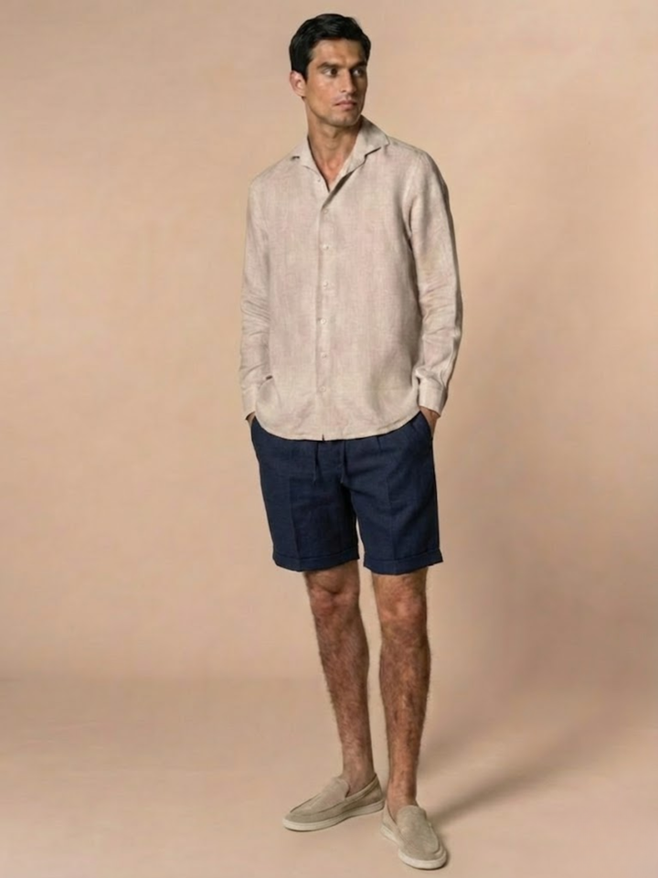 Men’s Linen Shorts for Summer Breathable Lightweight Comfort