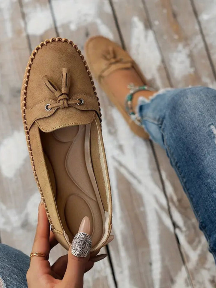 Women’s Vegan Leather Loafers Cushioned Support Work Casual Wear