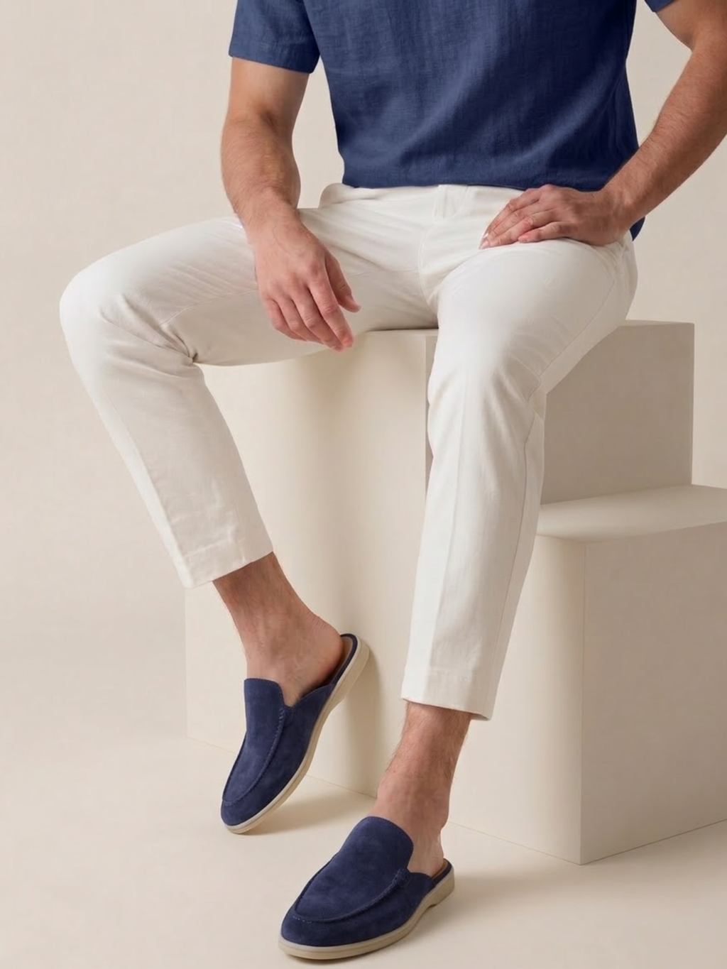 Men’s Slip-On Suede Mules – Premium Comfort Everyday Shoe