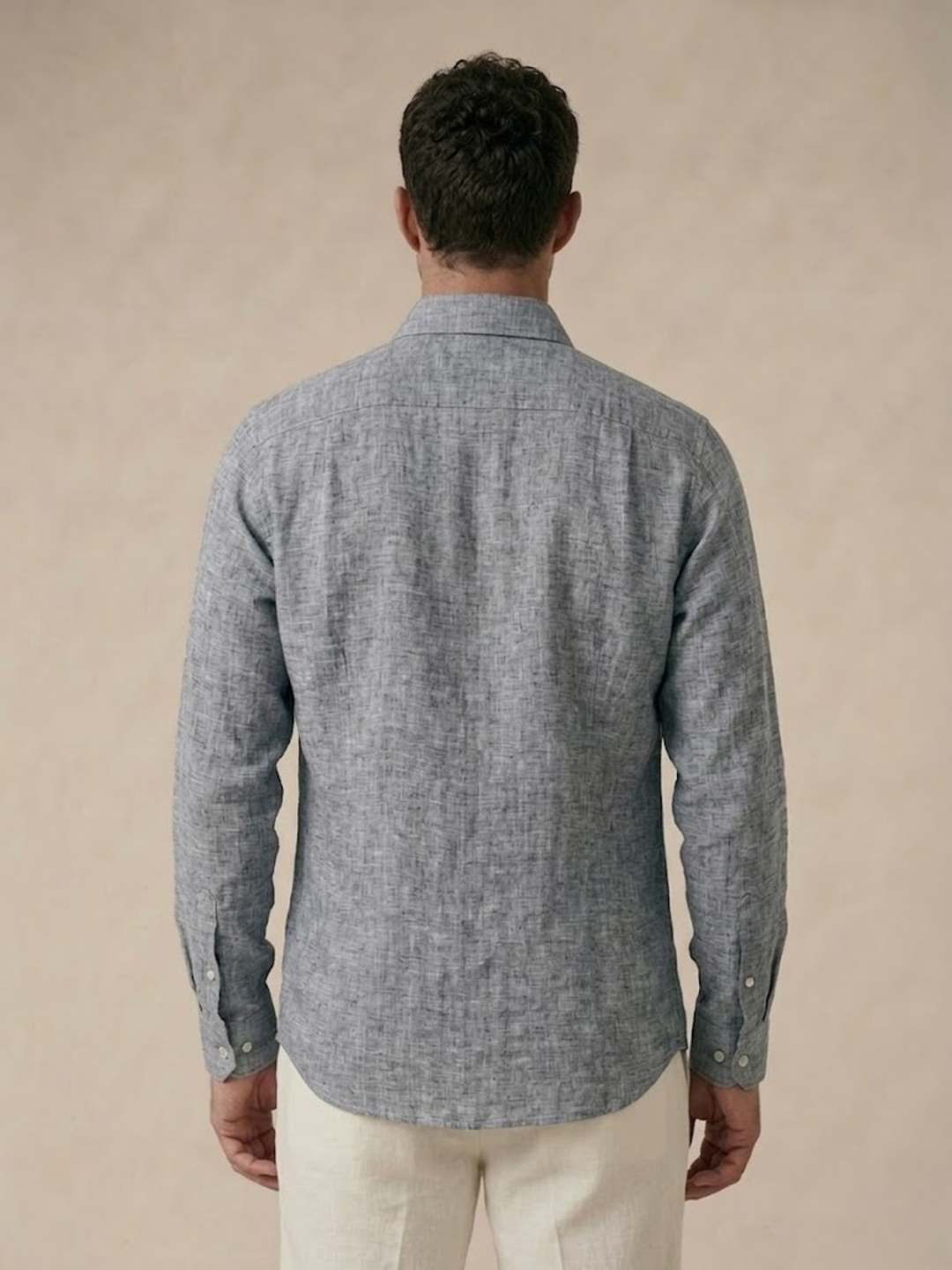Men’s Linen Shirt Breathable Summer Button-Up Classic Fit
