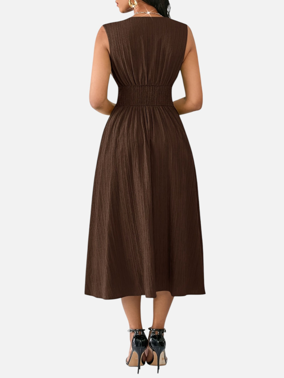 Midi Dress Women Sleeveless Summer Casual Vacation Outfit