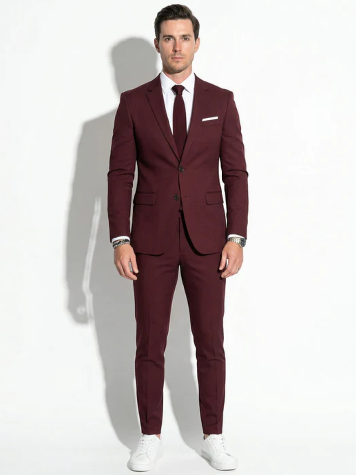Men's slim fit wedding suit for groom modern tailored fit