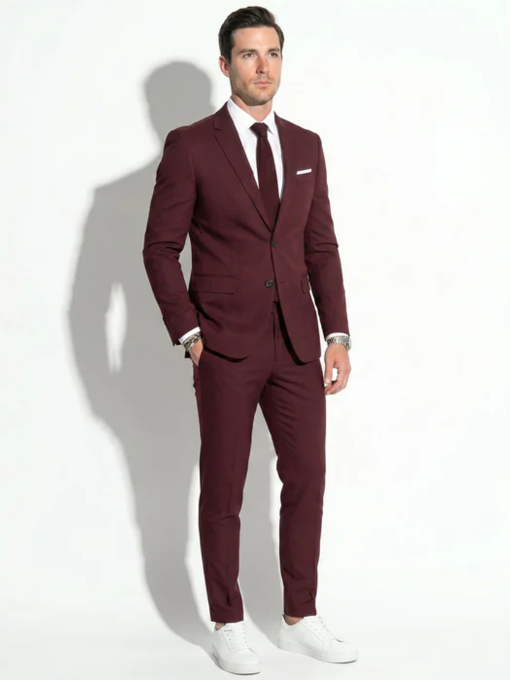 Men's slim fit wedding suit for groom modern tailored fit