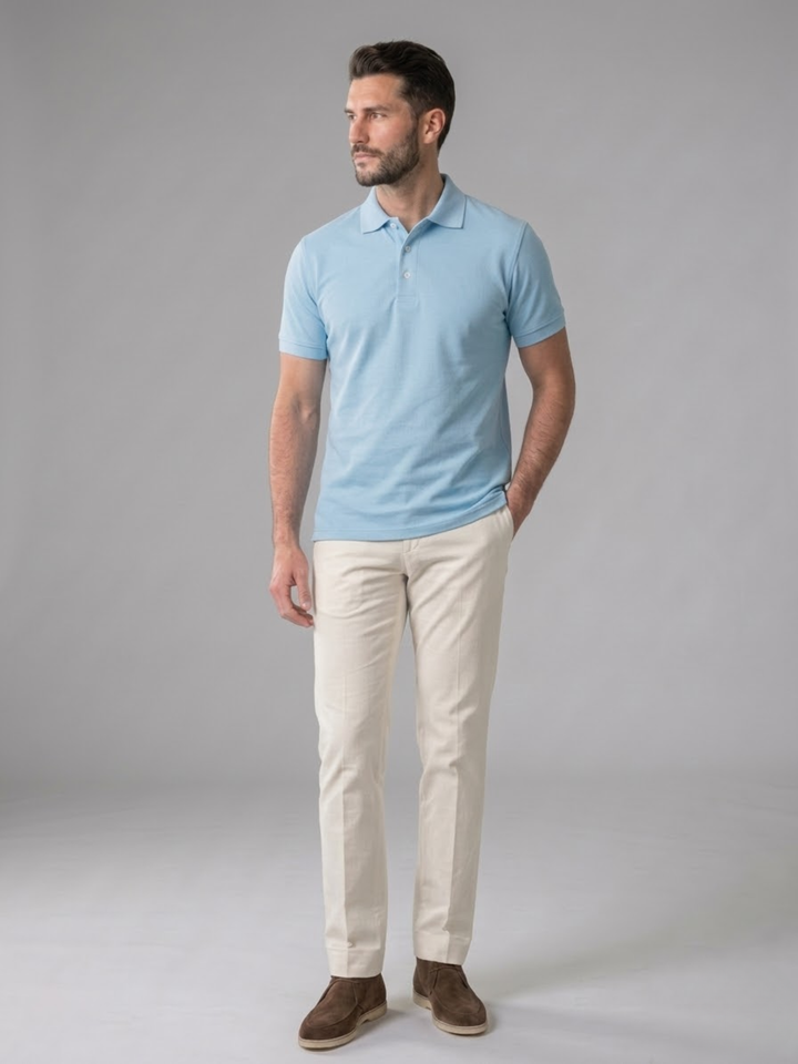 Men’s Polo Shirt Summer Casual Classic Fit
