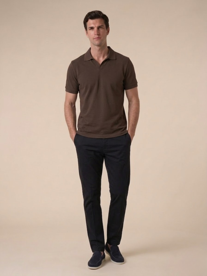 Men’s Short Sleeve Polo Soft Knit Comfortable Casual Wear