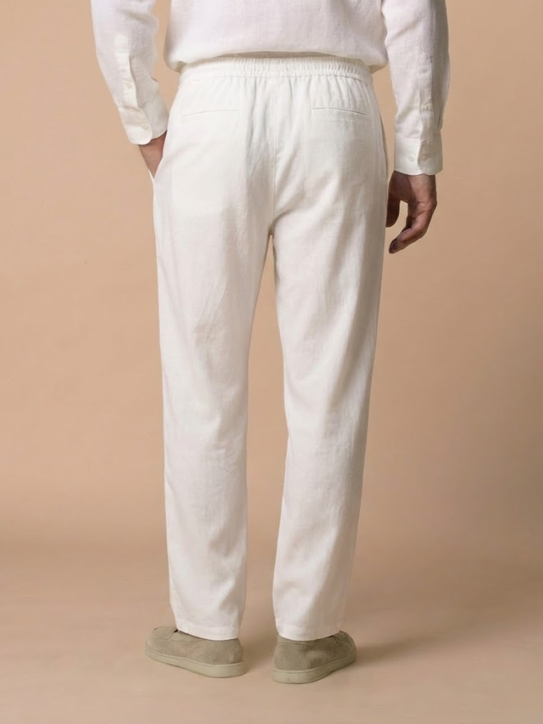 Men’s Lightweight Linen Pants Relaxed Summer Trousers