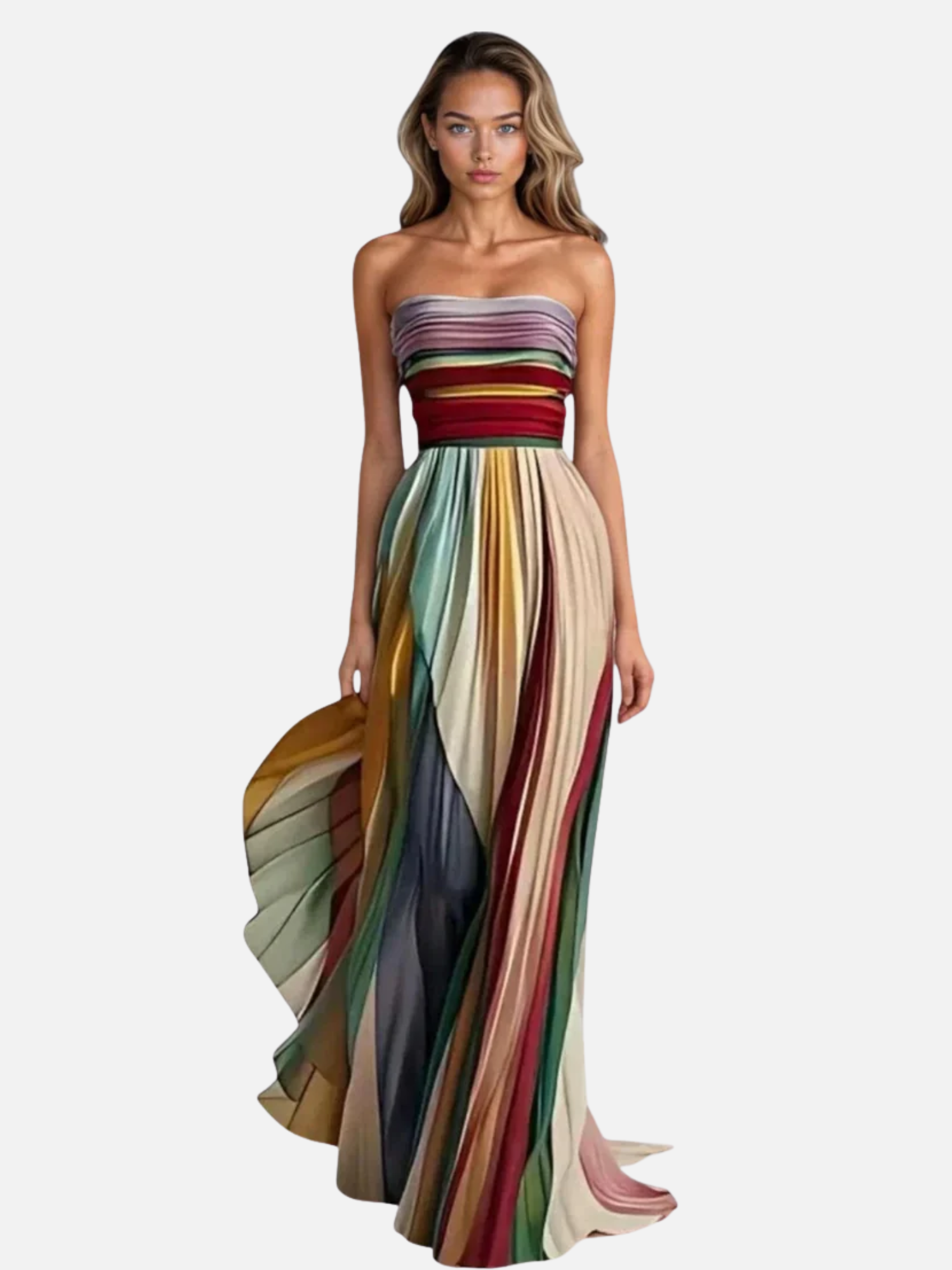 Women's Strapless Maxi Dress Lightweight Beach Wear Casual Elegant   Aurevien