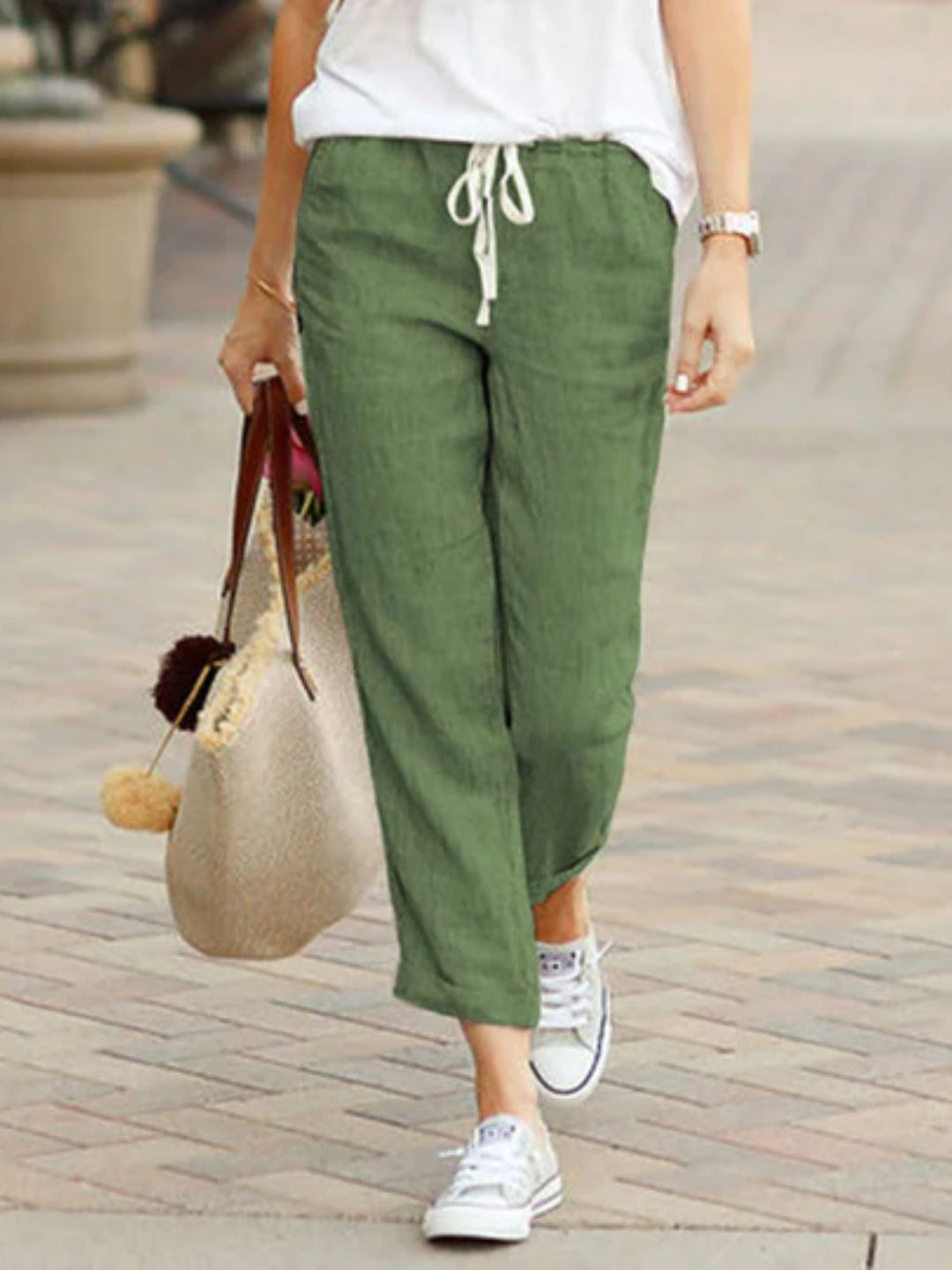 Women’s Lounge Pants Loose Fit Cotton Linen Comfortable All Day