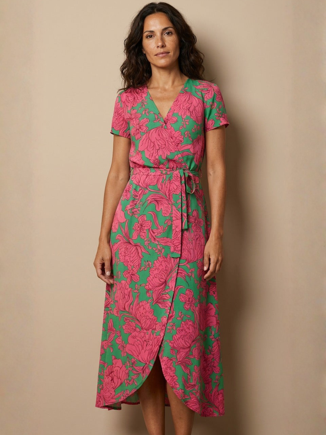 Wrap Dress Breathable Summer Outfit for Day to Evening Wear