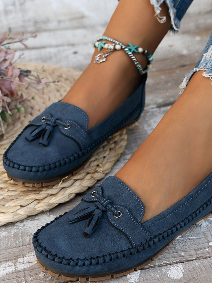 Women’s Vegan Leather Loafers Cushioned Support Work Casual Wear