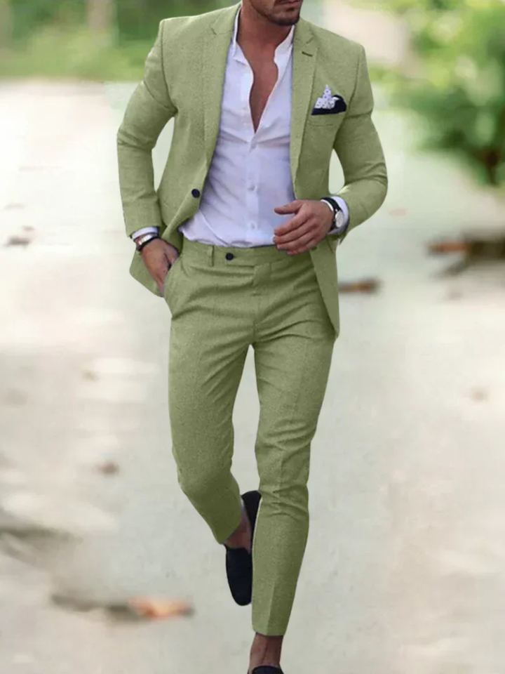 Men's summer suit lightweight breathable for weddings and events