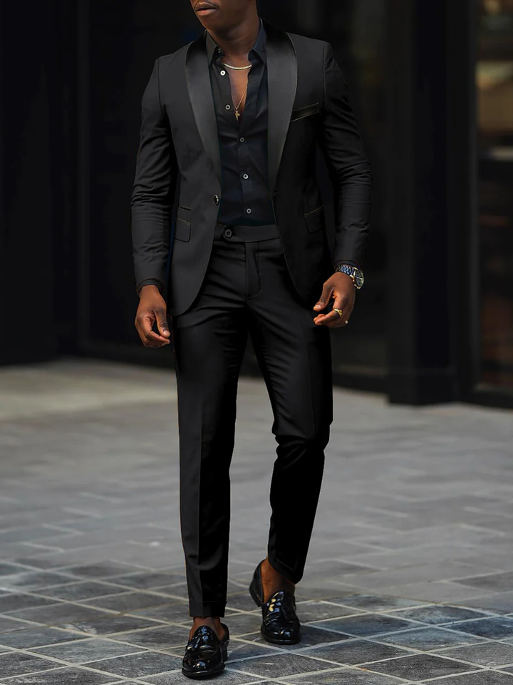 Men’s Wedding Suit Tailored Fit Single Button Formal Wear
